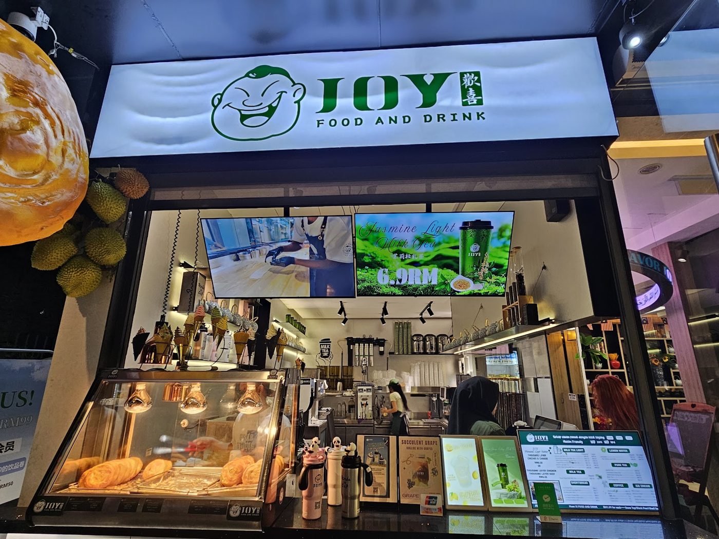 Joy counter at night